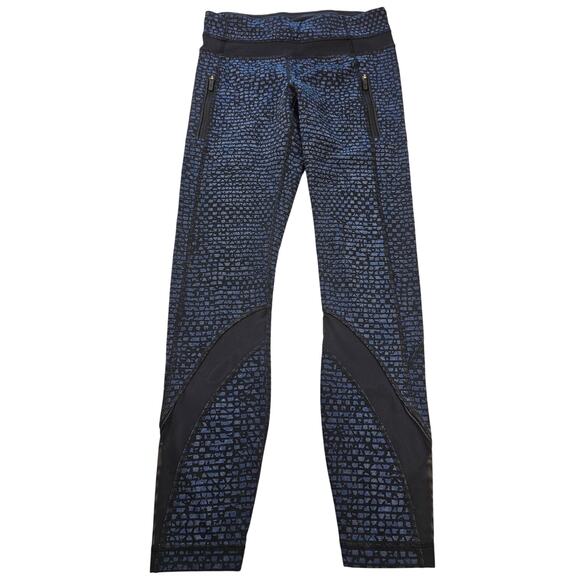 Lululemon Inspire Tight II Shatter Weave Desert Teal Alberta Lake / Black sz 4 - Picture 2 of 12